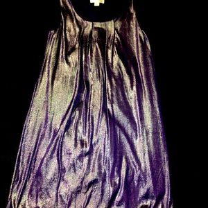 Purple sparkle bubble hem dress